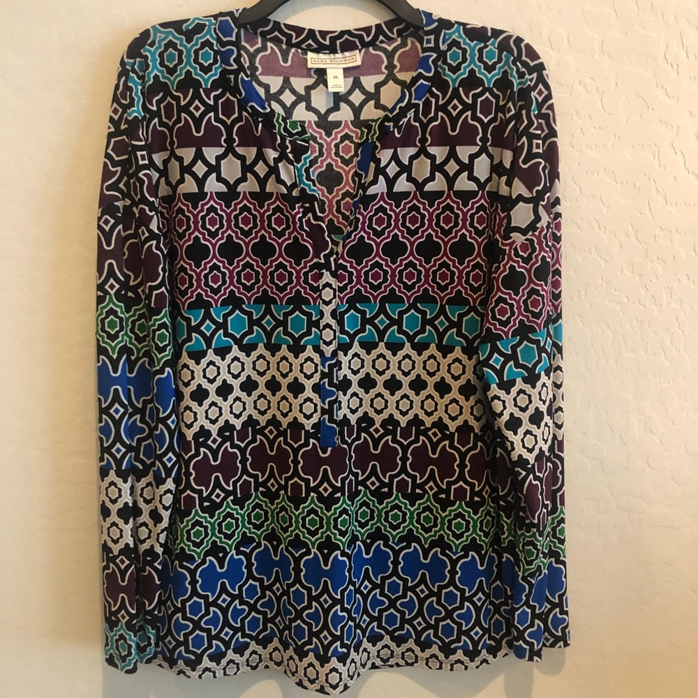 Dana Bachman Multicolored Tunic XL LIKE NEW!